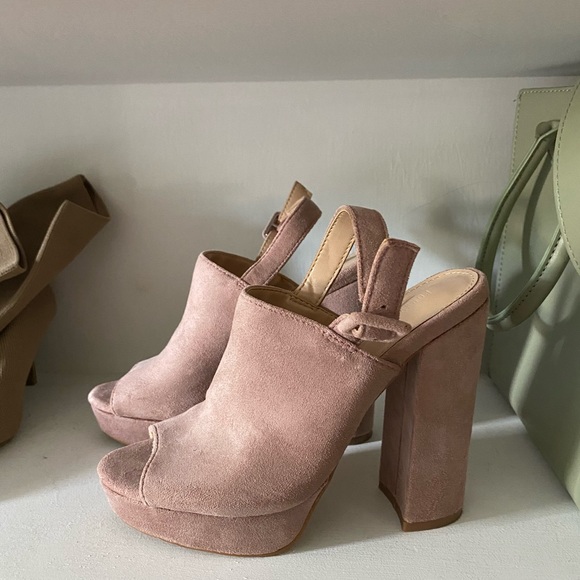Pink Chunky Platform Heels - Picture 2 of 10